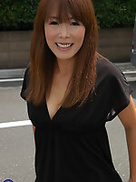 Asian girl walking in the back yard decided to take off her underwear and let her hairy pussy warm up in the sunshine