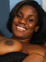 Putting a sex toy in her black hairy pussy like a good girl