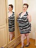 Huge bbw babe with saggy tits riding cock hard