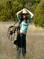 Outdoor pics of beautiful mom with hairy pussy posing naked in forest