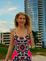 She went to the beach and undressed like a good nudist slut