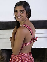 Solo hairy twat pics of exotic girl with small tits