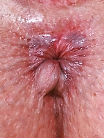 Nude solo tease with hairy pussy, armpit hair, spread pose, natural tits and pierced nipples